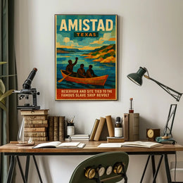 Amistad Reservoir And Historic Revolt Poster
