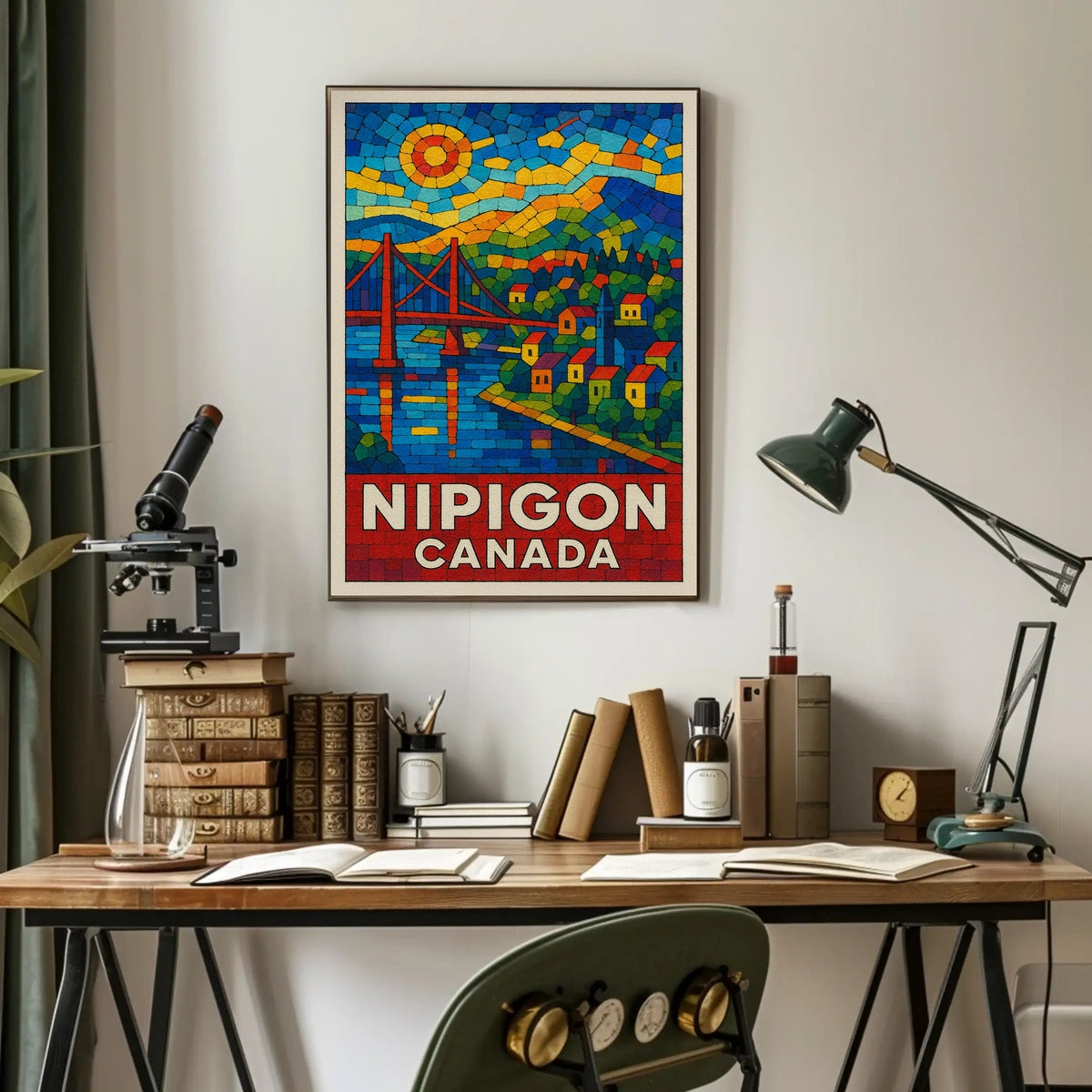 Nipigon Canada Vibrant Mosaic Poster
