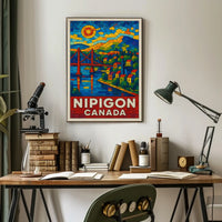 Nipigon Canada Vibrant Mosaic Poster