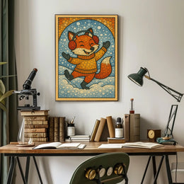 Winter Fox Joy Poster