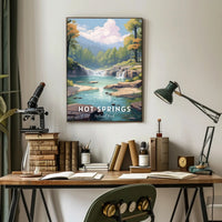 Hot Springs National Park Poster Scenic Travel Print
