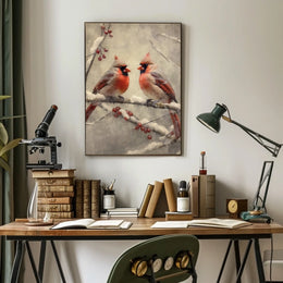 Winter Cardinals Poster