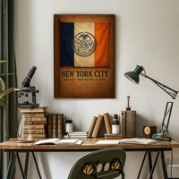 New York City Flag Vintage Nostalgia Country Flag Poster