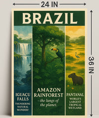 Wonders of Brazil Poster PosterGoat