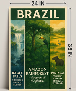Wonders of Brazil Poster PosterGoat