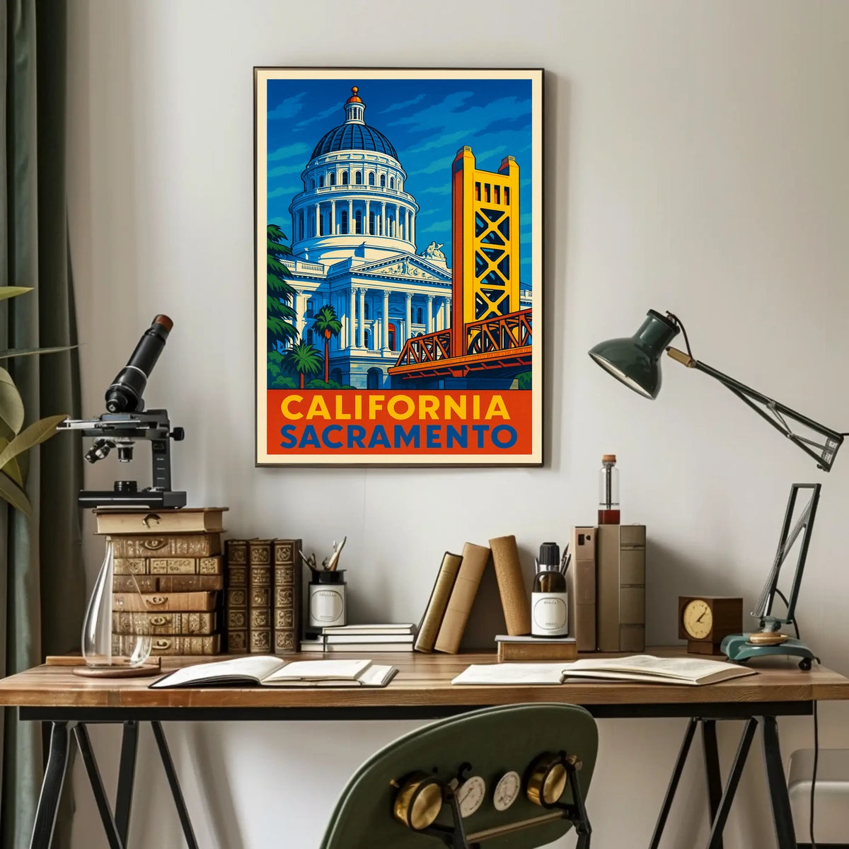 California Capitol And Tower Bridge Poster