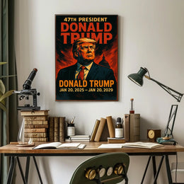 Donald Trump Visionary Patriot Expressionism Poster