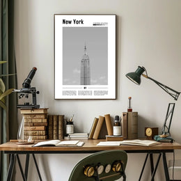 New York Empire State Building Poster Modern Wall Art
