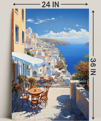 Serene Mediterranean Terrace Poster