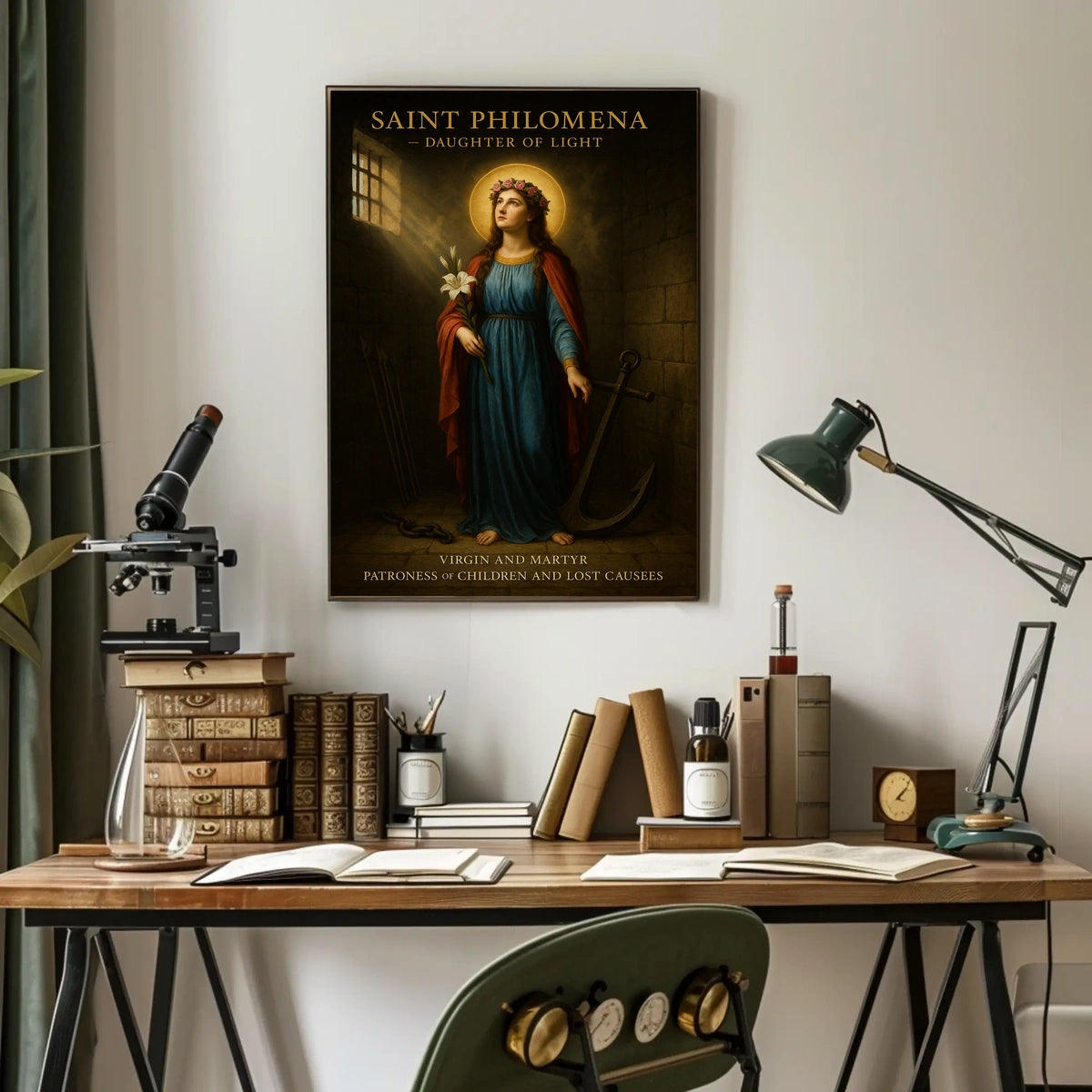St. Philomena Devotional Art Print - Cultural Poster
