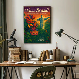 Viva Brazil Experience the Heart of South America Poster
