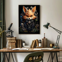 Cyber Fox Guardian Poster