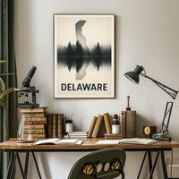 Delaware Silhouette Poster