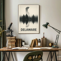 Delaware Silhouette Poster