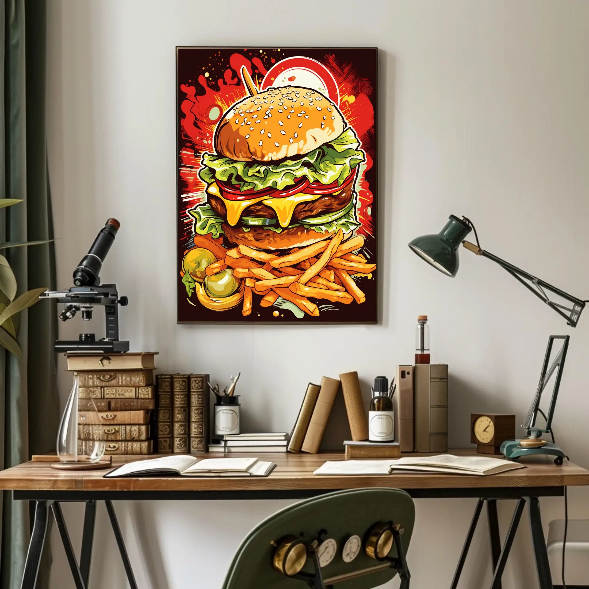 Burger Explosion Poster PosterGoat