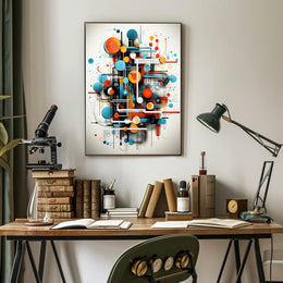 Abstract Geometric Symphony Abstract Poster PosterGoat