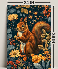 Red Squirrel in Enchanted Nature Animal Poster