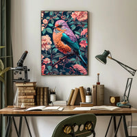 Vibrant Bird In Bloom William Morris Art Poster