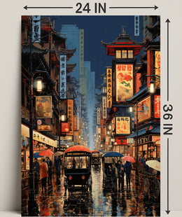 Vibrant Streets Of The Past Poster
