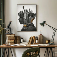 New York City A Symbolic Collage Poster