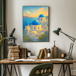 Santorini Serenity Poster