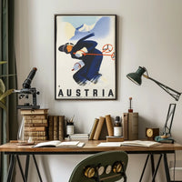 Austria Skiing Adventure Poster
