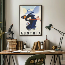 Austria Skiing Adventure Poster