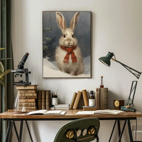 Winter Bunny Portrait Poster