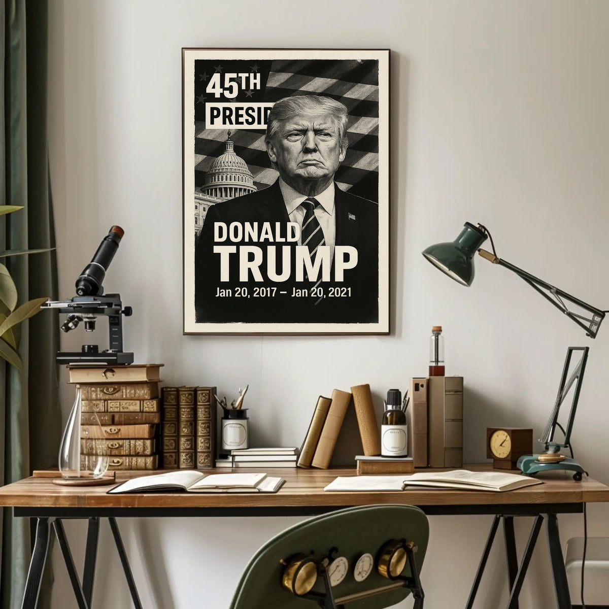 Donald Trump 45th President of the United States Digital Montaje Poster