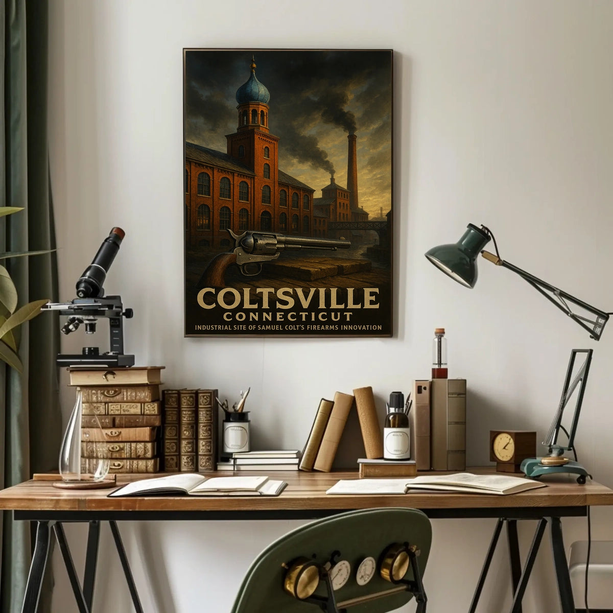 Coltsville, Connecticut Industrial Poster