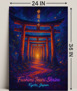 Fushimi Inari Shrine Pathway Cultural or Heritage Poster