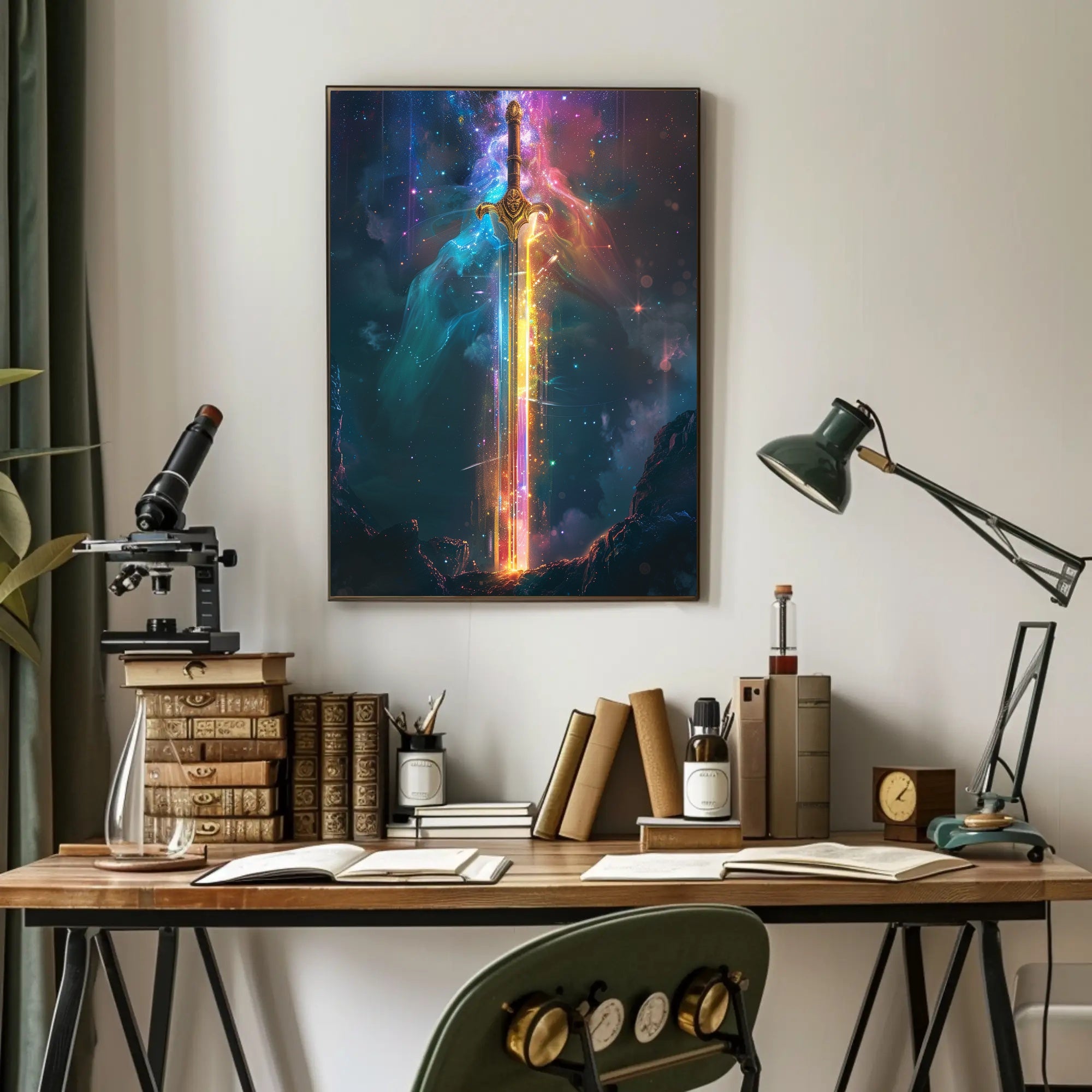 The Cosmic Sword Art Print Poster for Home Decor PosterGoat