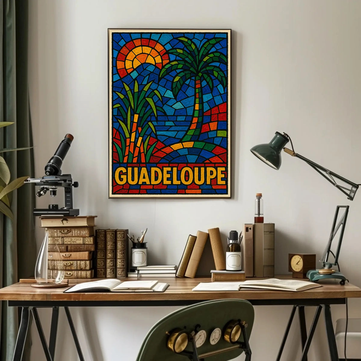 Guadeloupe Mosaic Art Poster