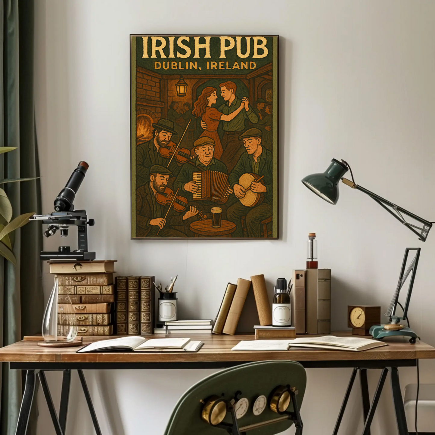 Irish Pub Dublin Ireland Music Dance Warm Poster