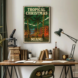 Tropical Christmas in Miami Poster