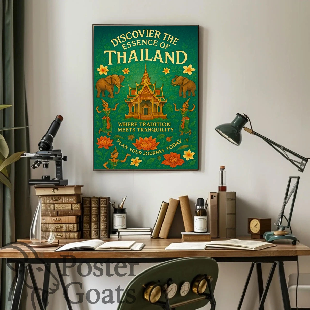 Thailand's Cultural Tranquility Travel Poster