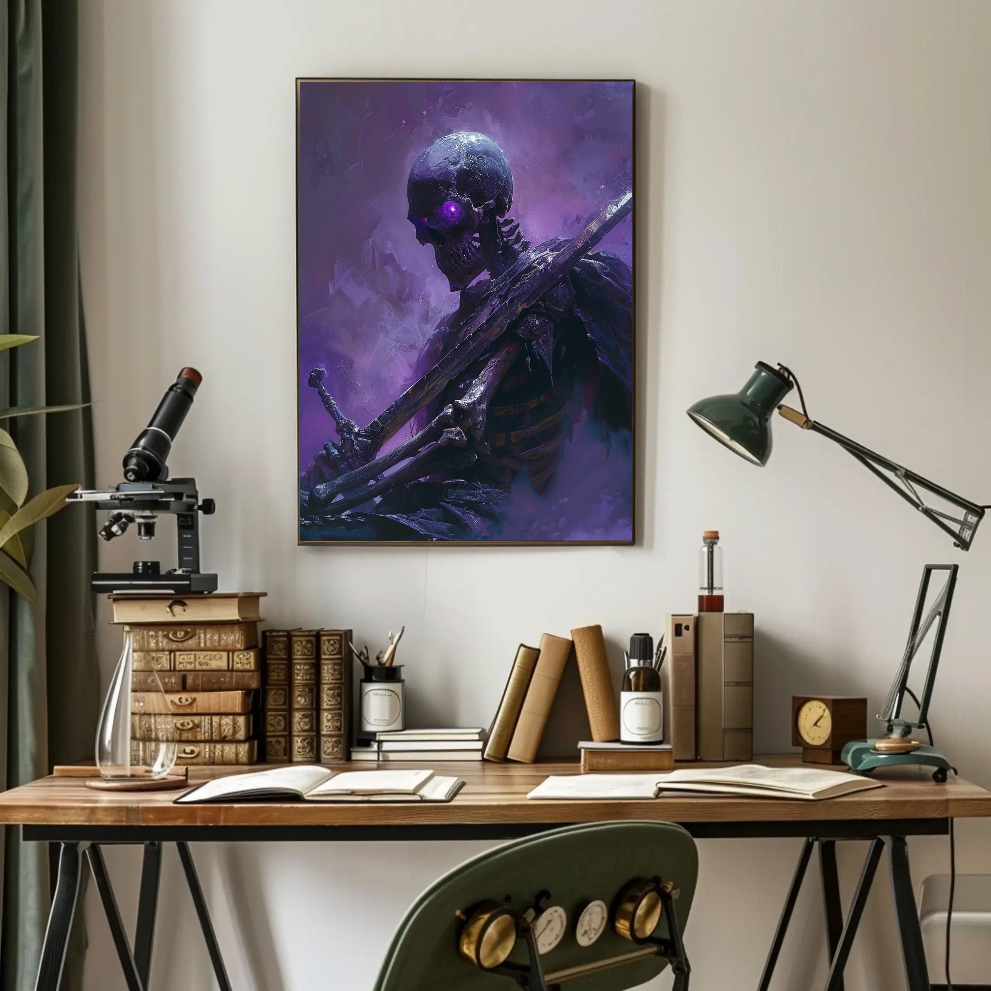 Skeleton Warrior Art: Dark Fantasy or Mythology Poster PosterGoat