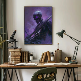 Skeleton Warrior Art: Dark Fantasy or Mythology Poster PosterGoat