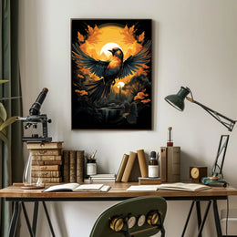 Sunset Symphony A BirdS Journey Poster