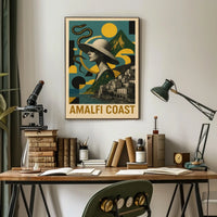 Amalfi Coast Dreamscape Poster Wall Art 18x24 Inches