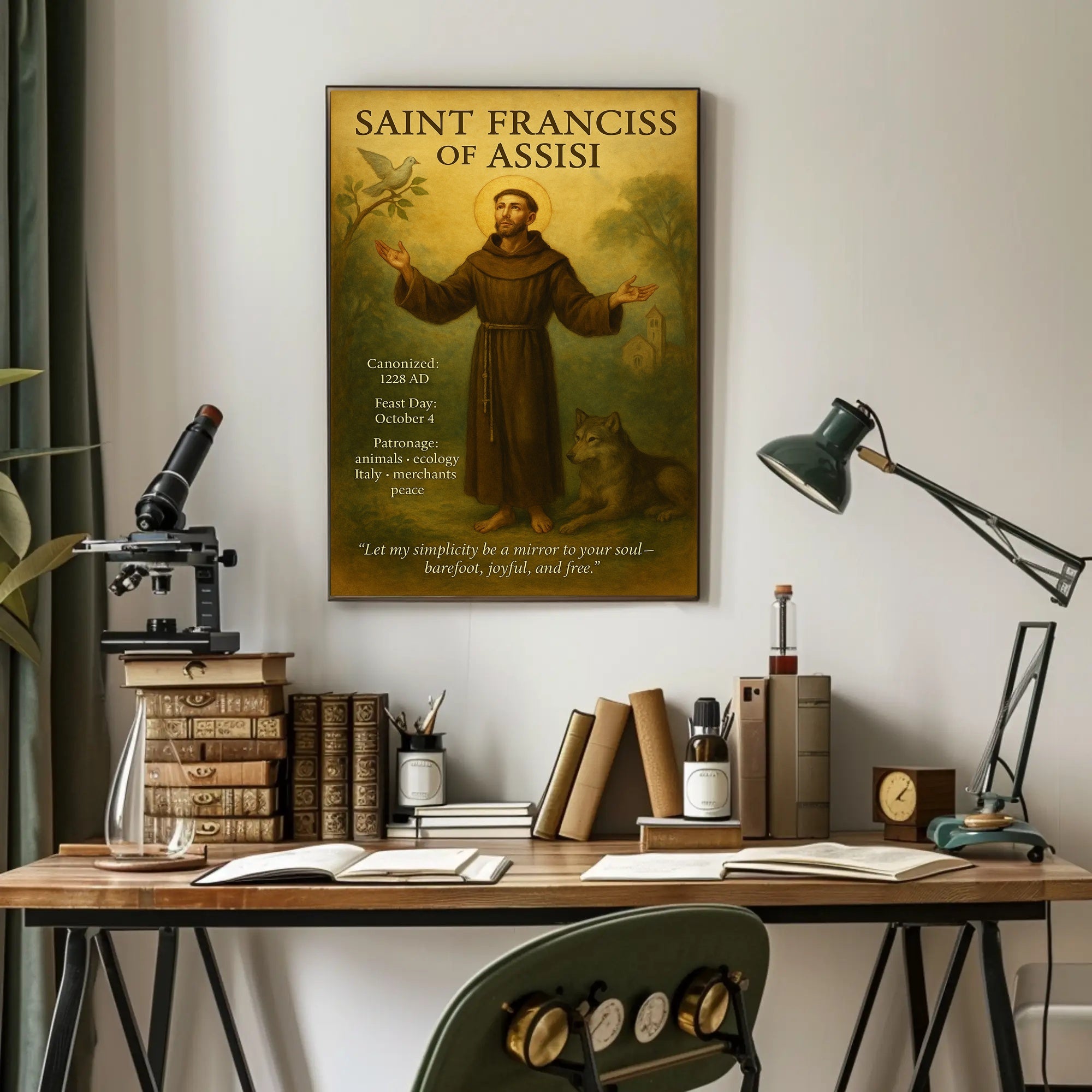 Saint Francis Religious Iconography Cultural Heritage Poster