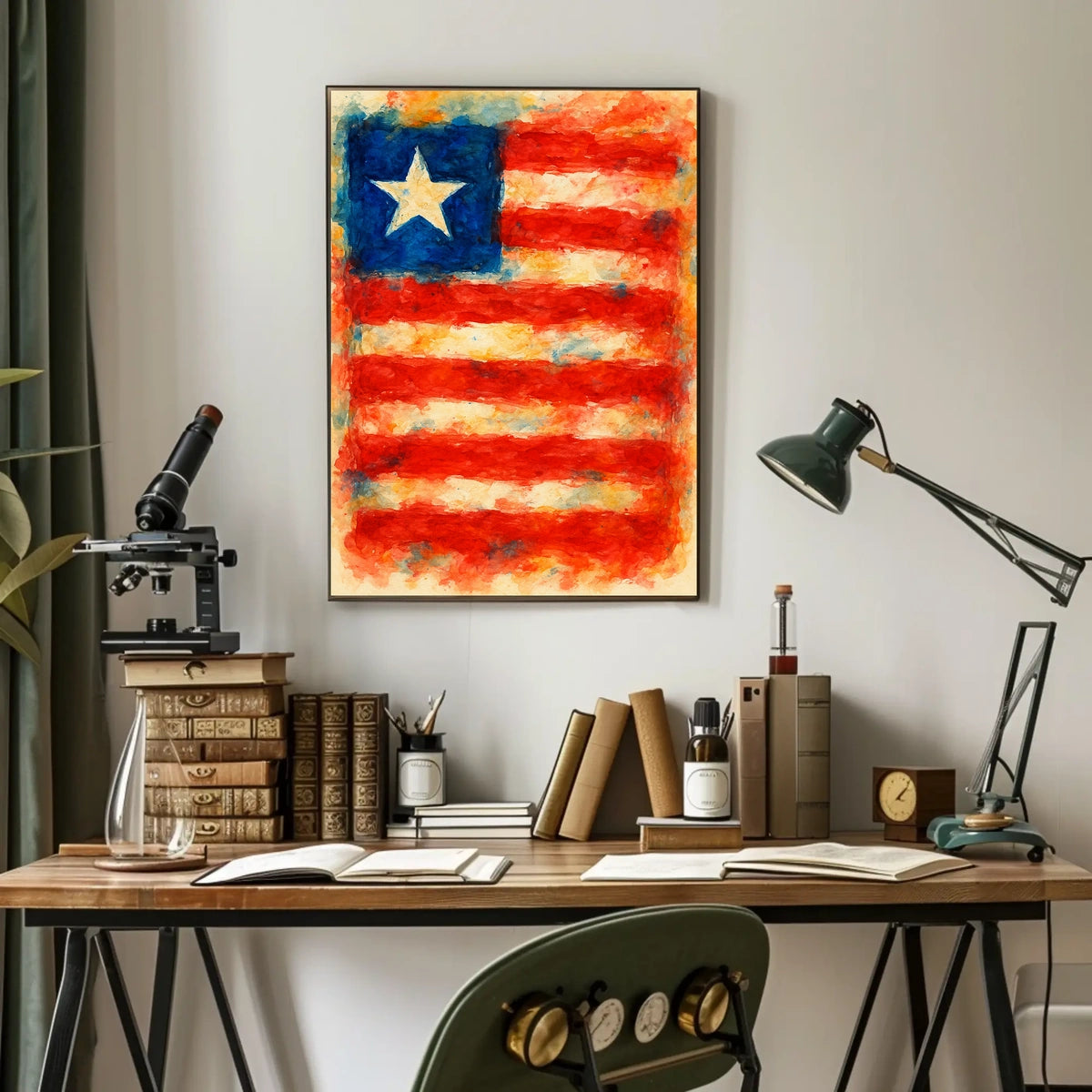 Abstract American Flag Poster