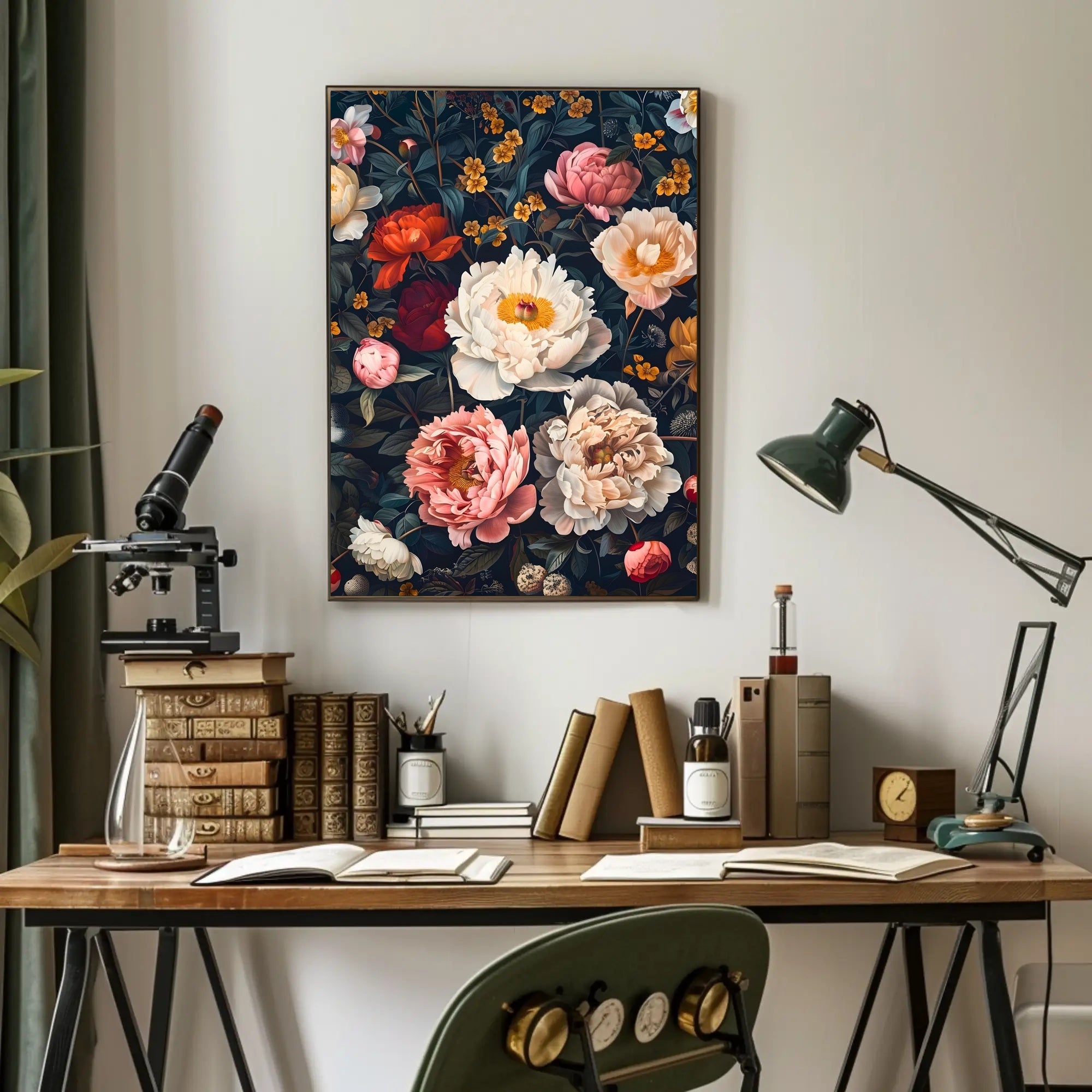 Elegant Floral Composition Print: Abstract or Artistic Poster