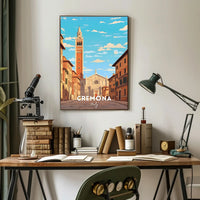 Cremona Cathedral Street Scene Poster