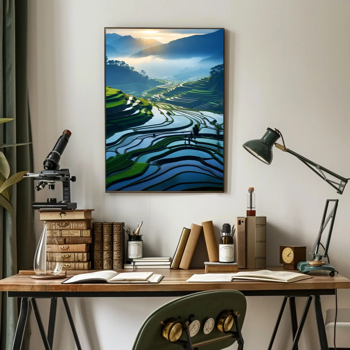 Serene Terraced Landscapes Poster