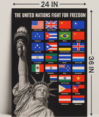 The United Nations Fight for Freedom Poster PosterGoat