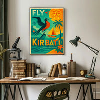 Kiribati Tropical Escape Retro Travel Poster PosterGoat