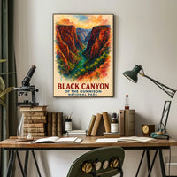 Black Canyon Watercolor Adventure Art Print