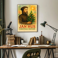 Historical Figure in Christmas Attire - Cultural or Heritage Poster