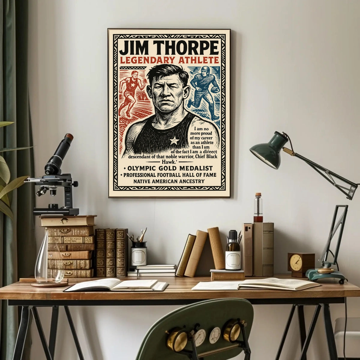 Jim Thorpe Legendary Athlete Poster